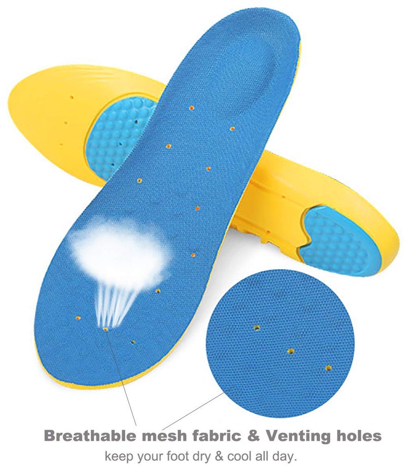 Basmile Insoles Memory Foam Insoles Shoes Inserts for Men and Women, Kids, Providing Arch Support, Cushion and Shock Absorption, Relieve Foot Pain (L) - Image 2